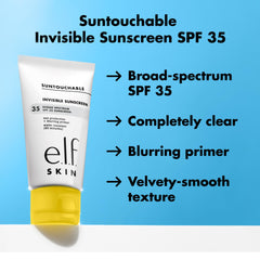 e.l.f. Suntouchable being dispensed on hand demonstrating easy application