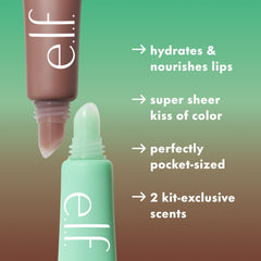 e.l.f. balm texture swiped on hand demonstrating lightweight hydration