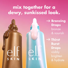 e.l.f. Thirst Burst Drops bottle close-up showing texture and hydration benefits