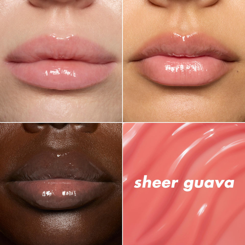 e.l.f. open applicator applying guava balm for instant hydration