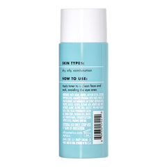 e.l.f. toner placed on bathroom shelf beside towel demonstrating easy daily use