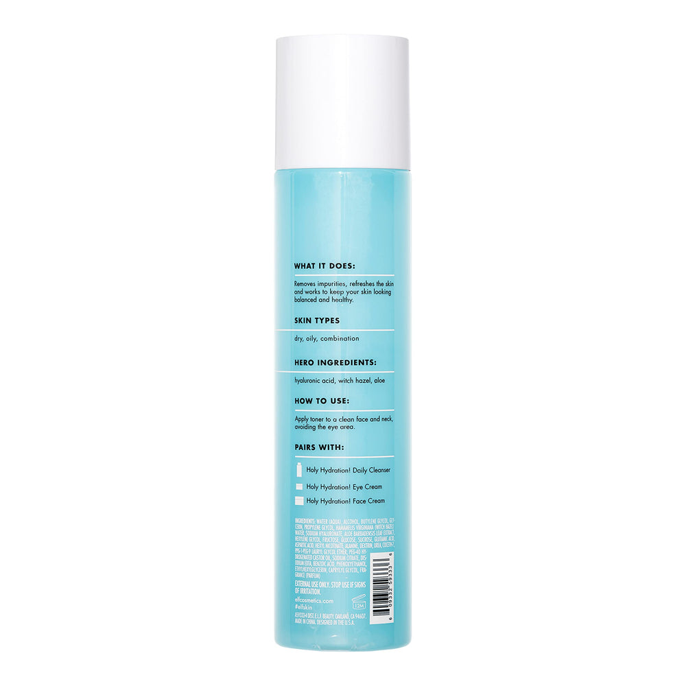 e.l.f. toner on cotton pad removing residue and refreshing skin
