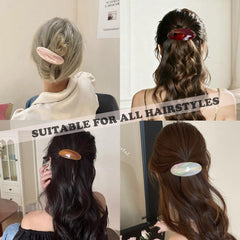 Eliongpu barrette securing a half-up hairstyle demonstrating neat hold for thick hair benefit