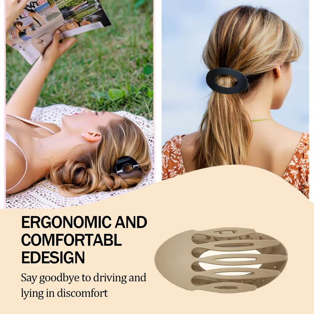 Eliongpu flat clip in hair half-up style demonstrates tidy hold without bulking