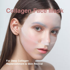 Elixbloom model wearing mask overnight for visible morning hydration