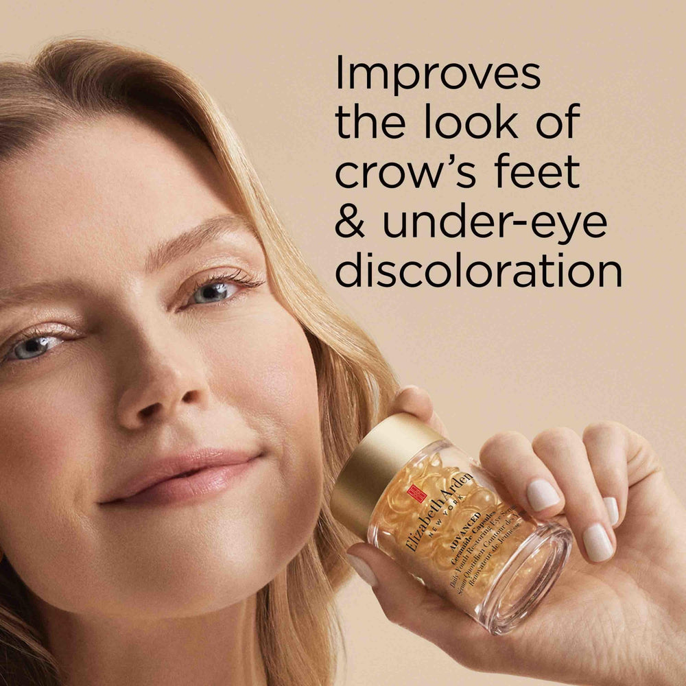 Elizabeth Arden capsules in hand demonstrating compact travel-friendly size