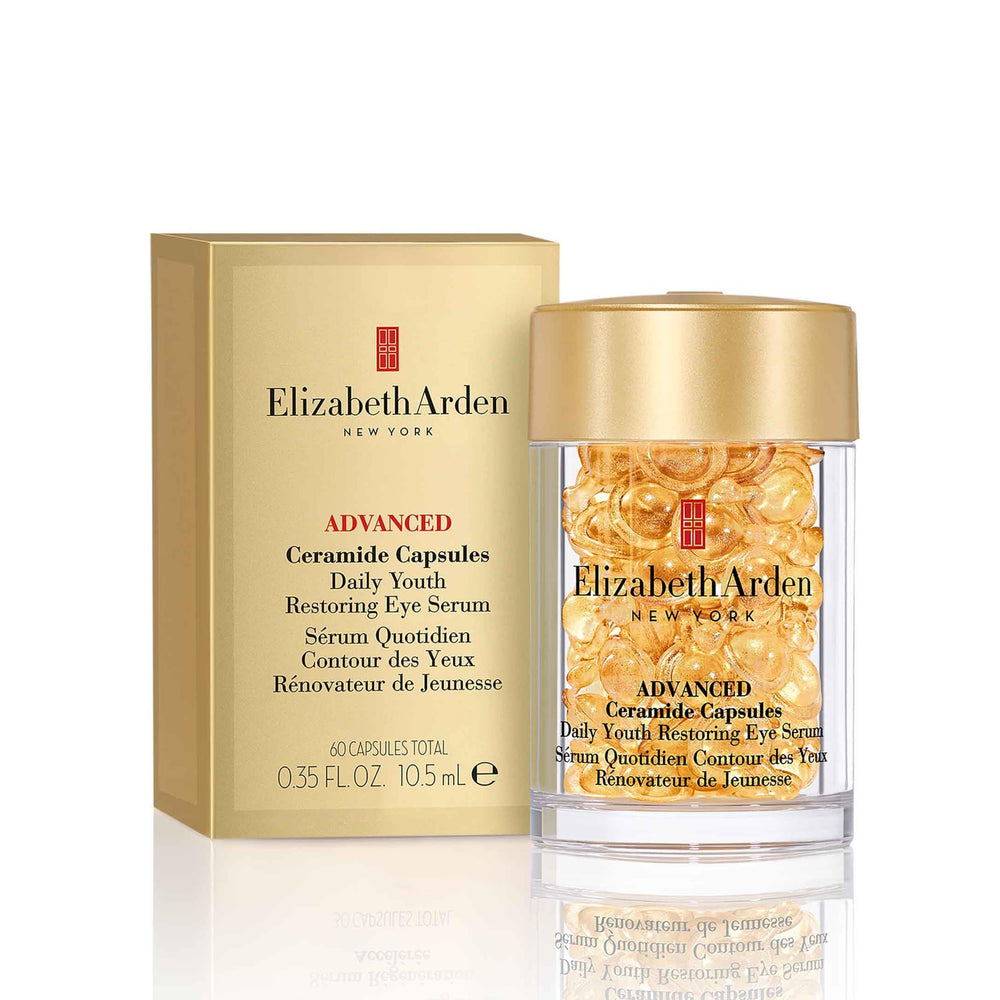 Elizabeth Arden front packaging showing capsule box and branding benefits