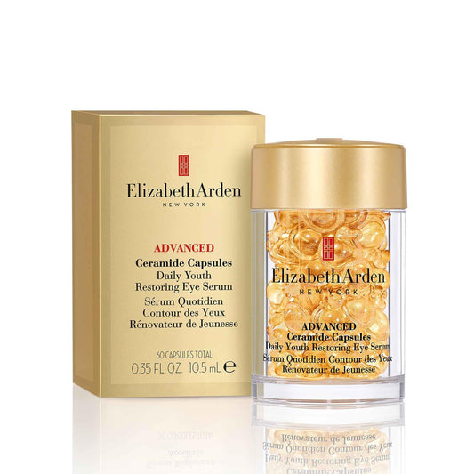 Elizabeth Arden front packaging showing capsule box and branding benefits