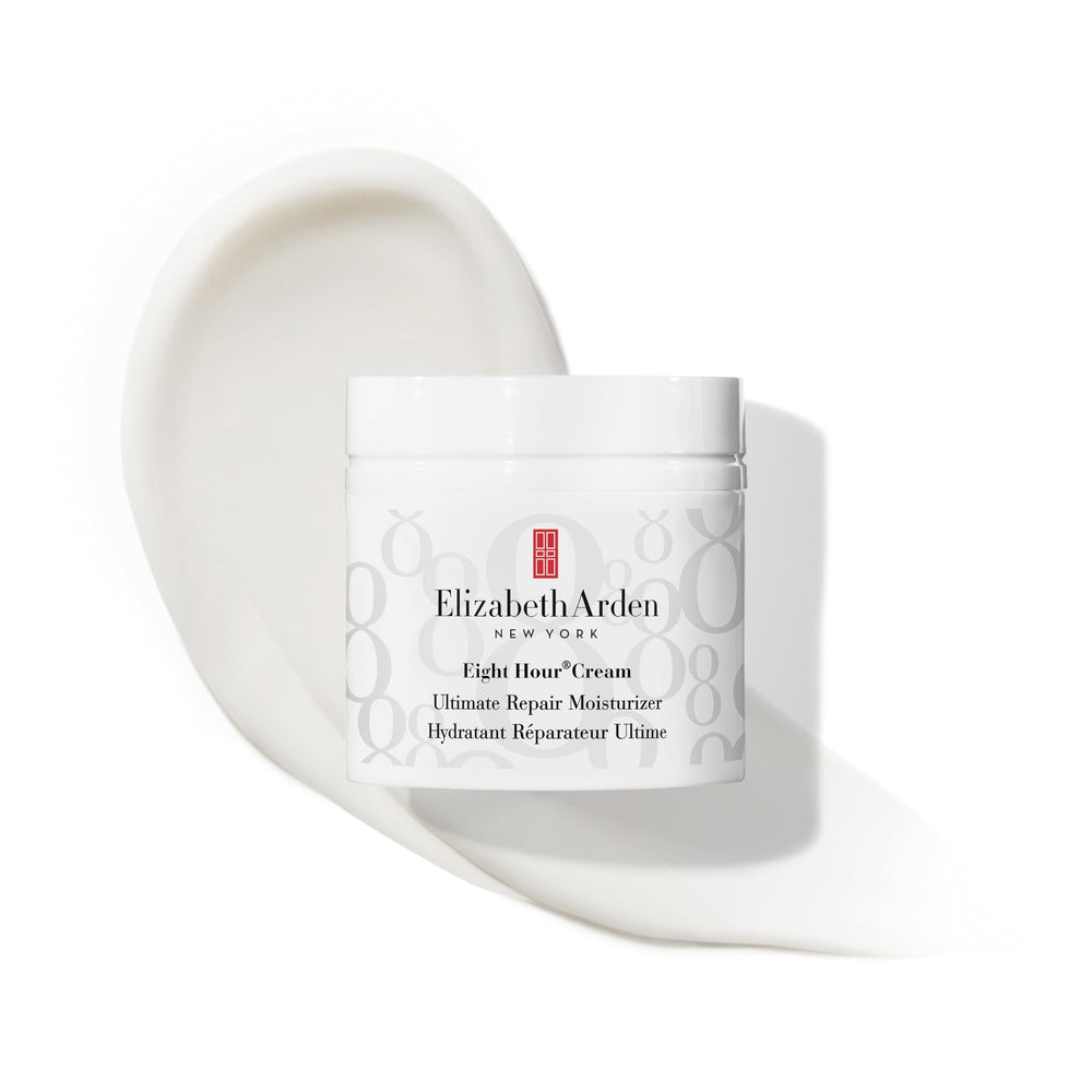 Elizabeth Arden open jar texture shot highlighting smooth cream for quick absorption