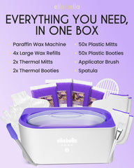 ELLA BELLA machine in use with hand dipped for soothing warmth