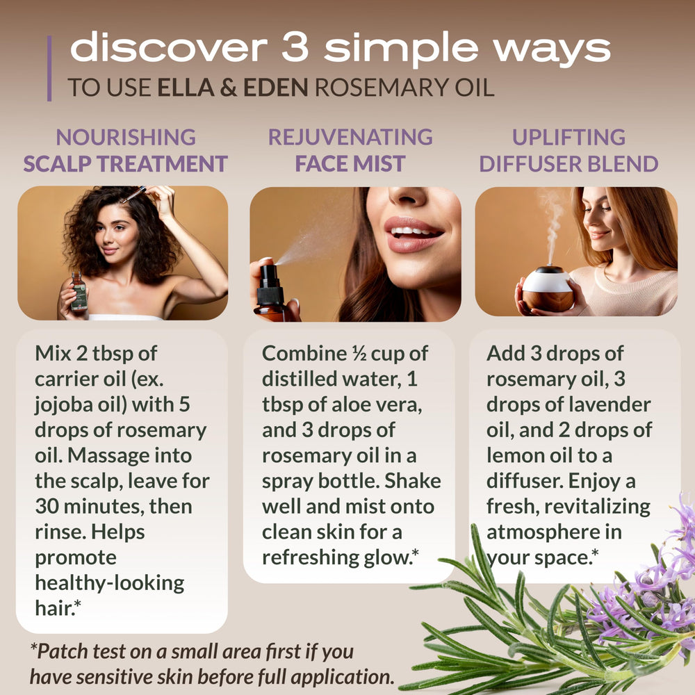 Ella & Eden oil applied to scalp demonstrating targeted massage for hair care