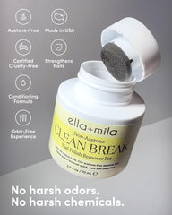ella+mila product label close-up showing ingredients and vegan promise for transparency