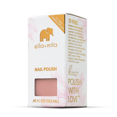 ella+mila bottle next to ruler showing 0.45 fl oz travel-friendly size
