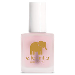 ella+mila swatch on nail tip illustrating glossy, reinforcing coat