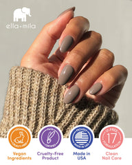 ella+mila used by technician during a salon manicure for professional treatment benefits