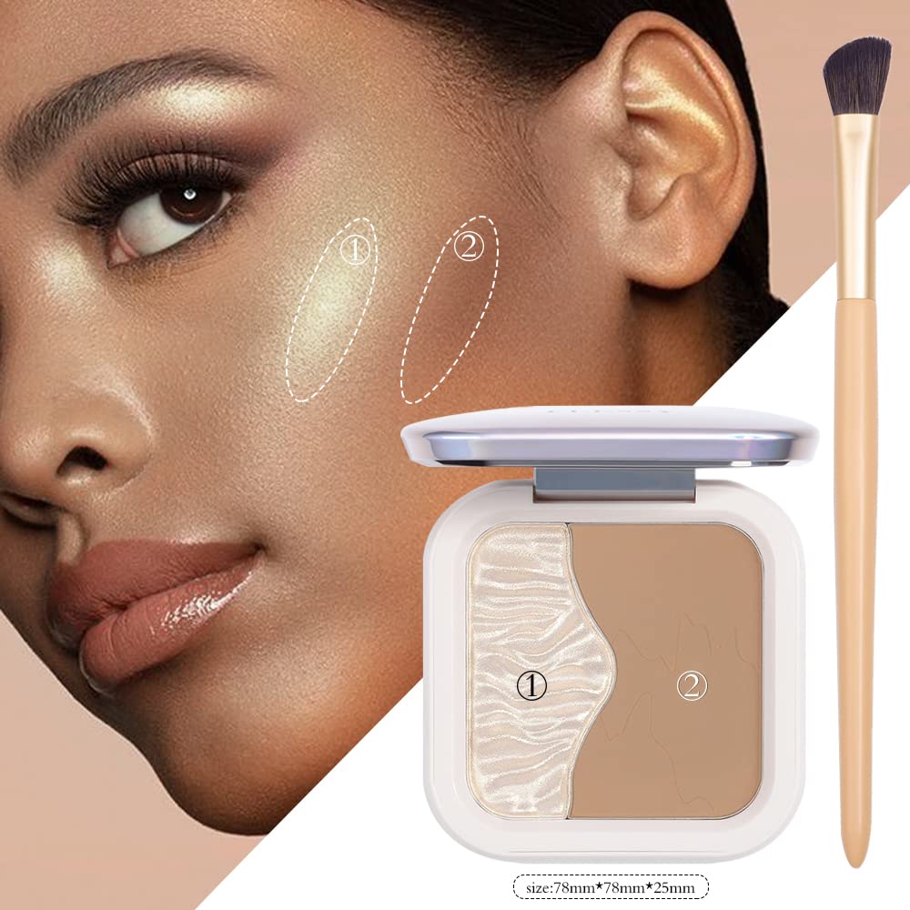 ELLESY open palette with mirror and brush, useful for on-the-go touch ups