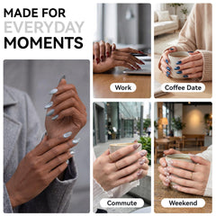 ELLEWIN accessories including cuticle stick file and alcohol pads for prep