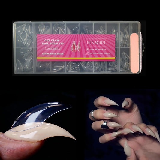 ELSAGIRL front packaging showing 160 cat claw dual forms, useful for quick extensions