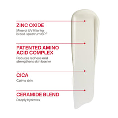 EltaMD untinted formula blended on skin to reduce visible redness effect