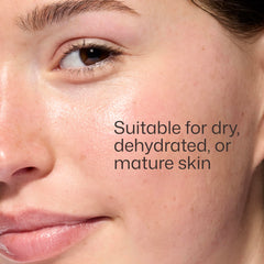 Back label and ingredients of EltaMD Hydration+ highlighting hyaluronic acid information