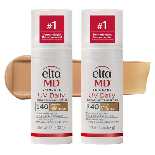 EltaMD front packaging showing pump and label for easy identification and portability