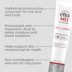 EltaMD product texture close-up highlighting hydrating, non-greasy finish