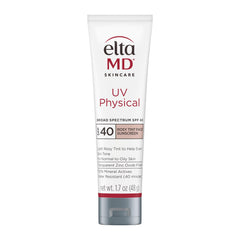 EltaMD front packaging showing SPF 40 and rosy tint benefit