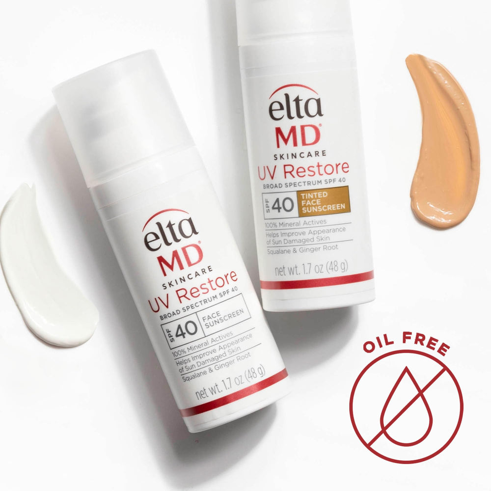 EltaMD UV Restore texture close-up illustrating lightweight, moisturizing formula
