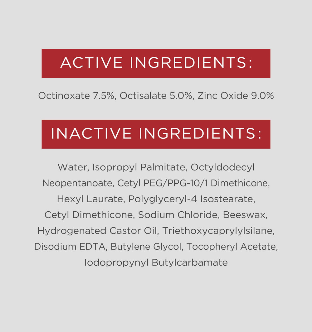 Zinc oxide ingredient visual with EltaMD logo showing mineral protection