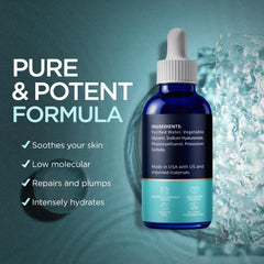 Ember Cloud hyaluronic serum drop texture showing lightweight hydration
