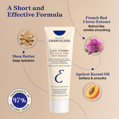 Embryolisse size comparison with 2.54 fl oz, travel-friendly benefit