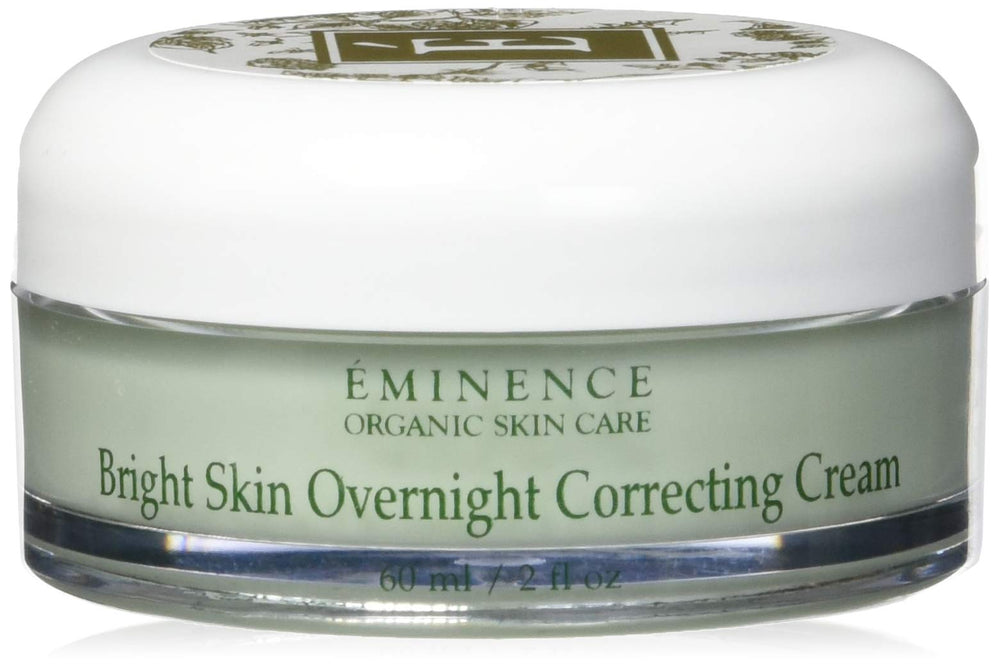 Eminence front packaging showing jar and label, highlighting luxury overnight correction