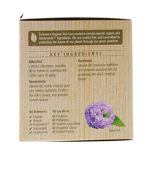 Eminence moisturizer in hand showing 2 oz scale for travel convenience