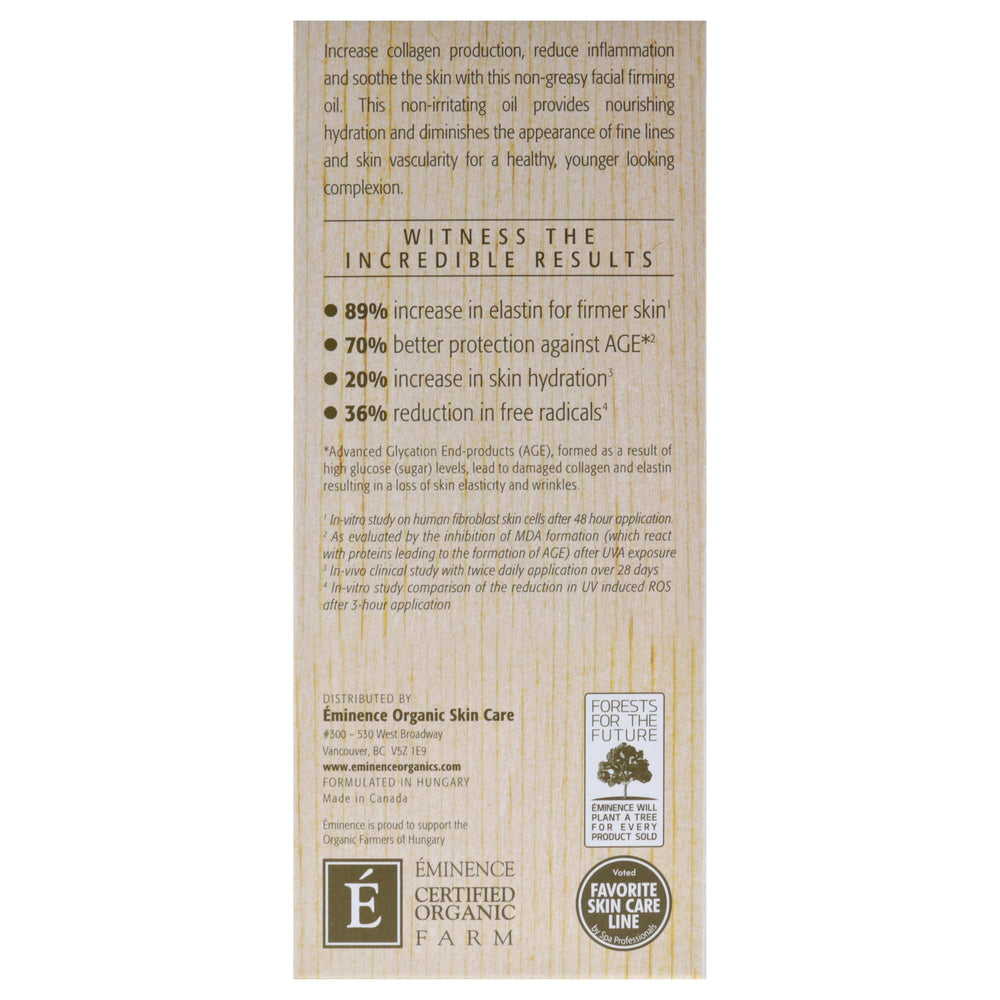 Eminence packaging with box and bottle illustrating premium presentation and gifting appeal