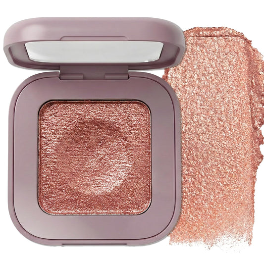 Enfuntins front pan showing rose gold pink duochrome shimmer and compact size benefit