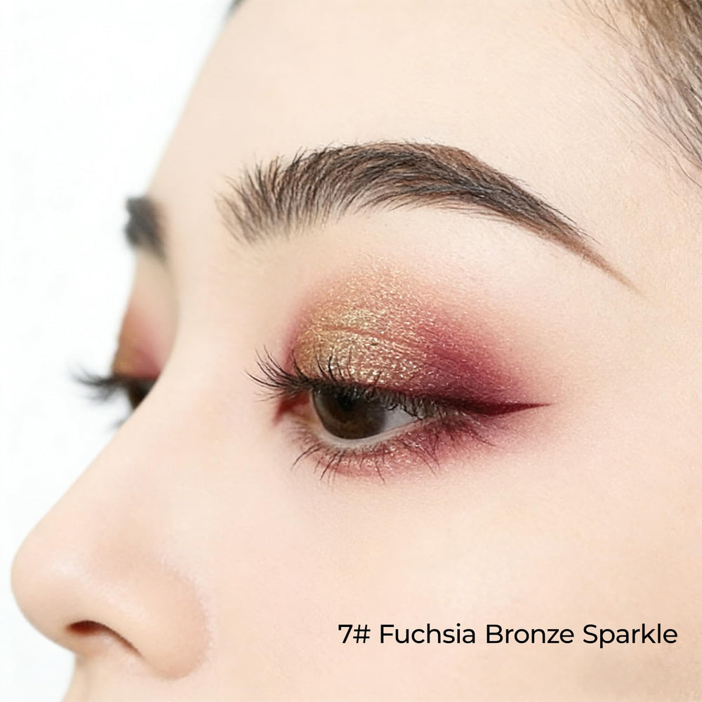 Enfuntins lifestyle festival look showing dramatic color shift and long-lasting sparkle benefit