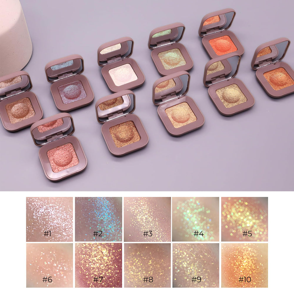 Enfuntins eye makeup worn in evening look showing color-shift drama benefit