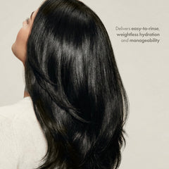 before and after hair results with Enjoy mask showing reduced frizz
