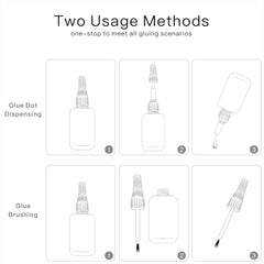 ENMEMO built-in brush close-up demonstrating even glue spread for tidy application
