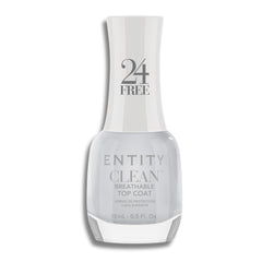 Entity Clean top coat front bottle showing glossy finish benefit