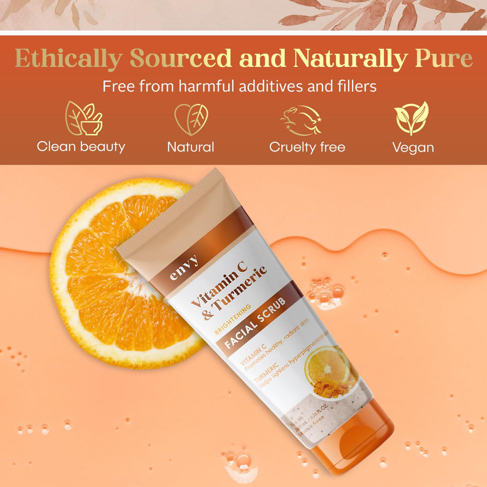 Envy open jar top view showing creamy scrub for effective exfoliation