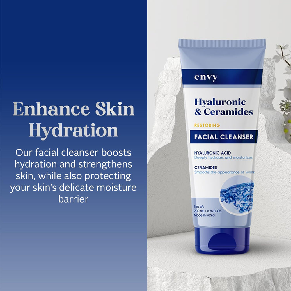 Envy close-up label and pump highlighting clean formulation benefit