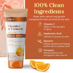 Envy scrub in hand showing size and easy application benefit