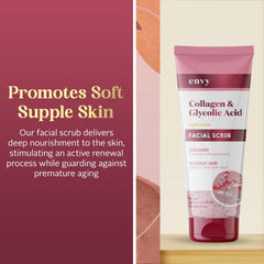 Envy texture closeup revealing fine exfoliant particles and smoothing effect