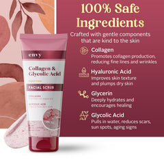 Envy scrub next to moisturizer showing improved product layering benefit