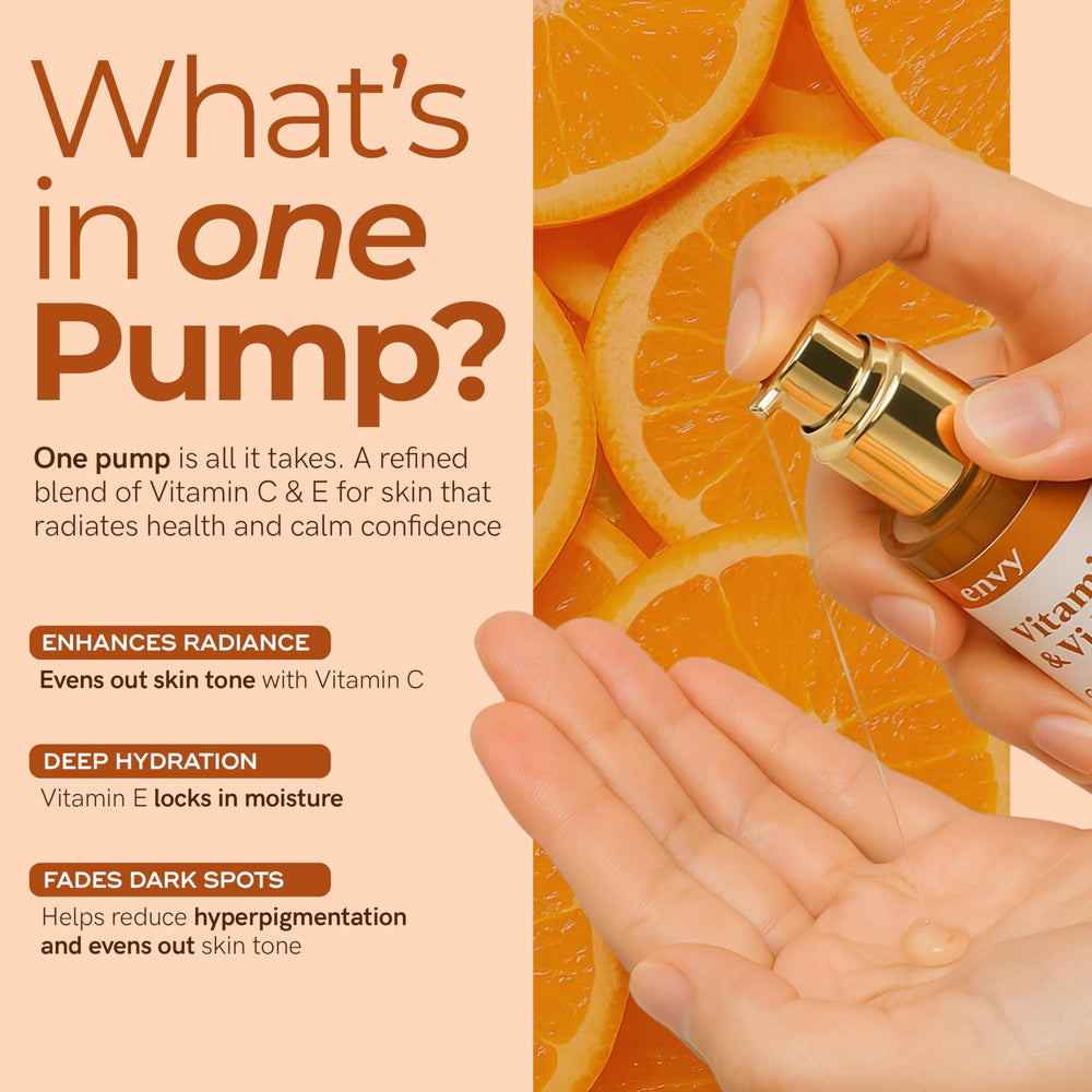 Hand applying Envy serum to cheek illustrating smooth absorption benefit