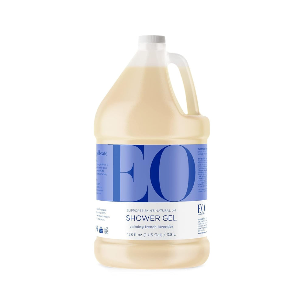 EO front bottle showing 1 gallon refill and eco packaging benefit