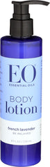 EO front bottle showing label and lavender scent benefit
