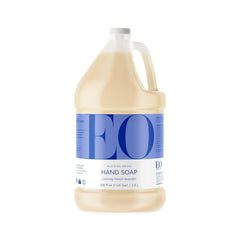 EO front packaging showing 128 oz bottle and calming lavender scent benefit