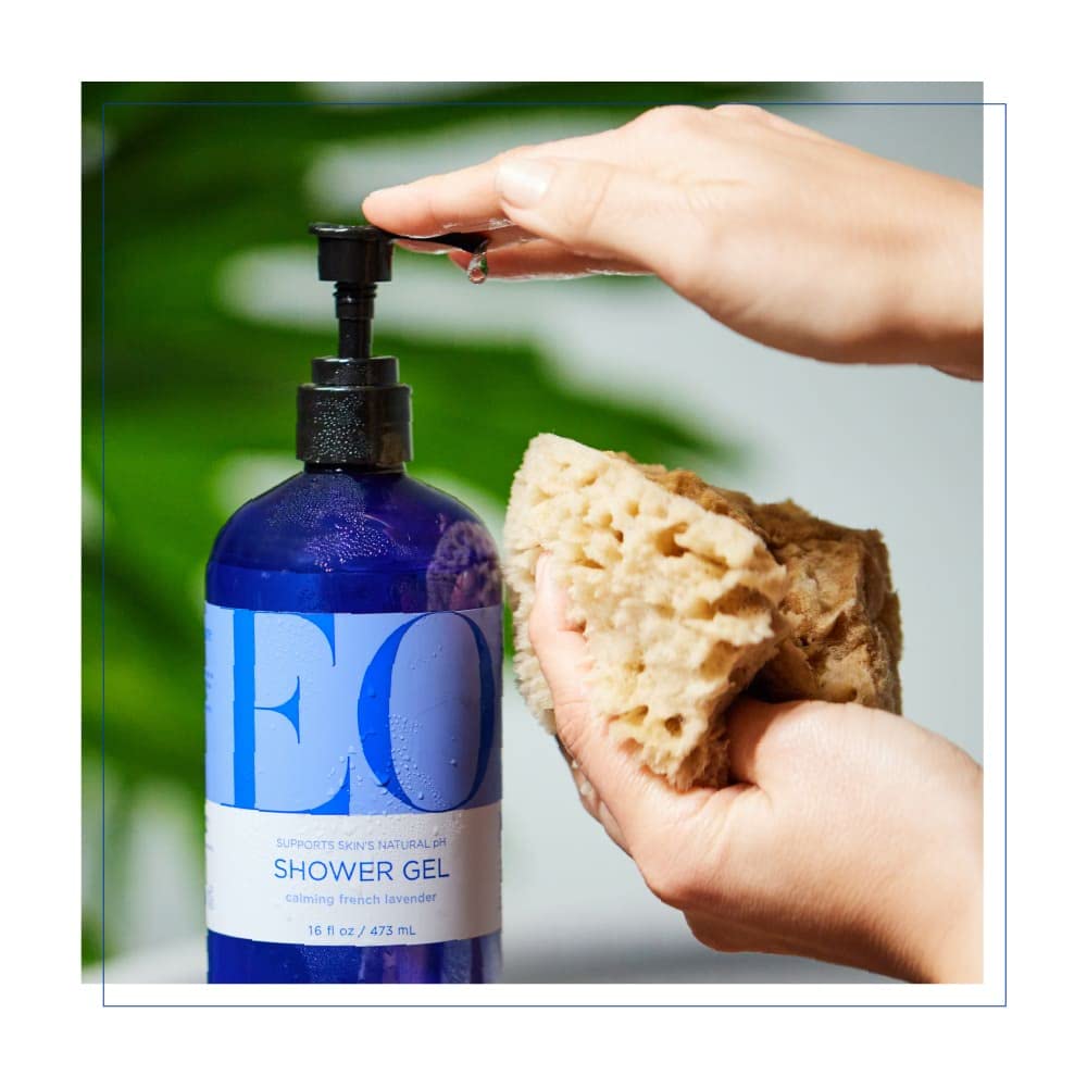 EO 8 fl oz bottle beside common items showing true product size